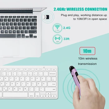 2.4 G Arvuti Mini Optiline PC-Kaasaskantavad Juhtmeta Hiir, Pliiatsi RGB Taustavalgustusega Home Office USB Laetav Käsikiri Tarvikud