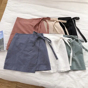 Uus Naiste Skorts lühikesed Püksid, Seelik Kõrge Waisted Naiste Seelik Vabaaja Mini Seelik Ebaregulaarne Flanging Wrap Culottes Pliiats Seelik