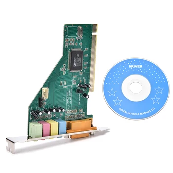 Uus 4 Kanaliga 5.1 Surround 3D ARVUTI PCI Sound Audio Card w/Mäng MIDI Port, helikaart ARVUTI Windows XP/7/8/10