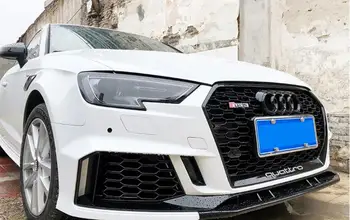Kõrge Kvaliteediga ABS süsinikkiust Bumper Front Lip Protector Sobib Audi A3/S3 Muudetud RS3 2017 2018 2019 2020 2021