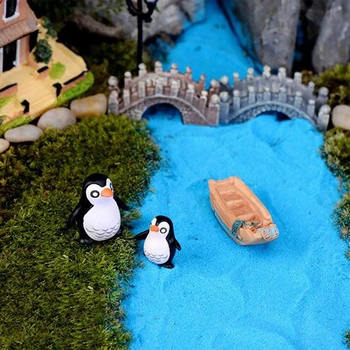 10tk Kääbus Pingviin Figuriin Haldjas Aias Maastik Aed Bonsai Decor Kids Mänguasi