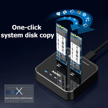 MAIWO K3016S/K3016P USB-3.1 C-Tüüpi kõvaketas Ketta Sabaosa Offline Kloon M. 2 SSD Jaama SATA NVME Dual Bay Välise Dokk 2-4TB
