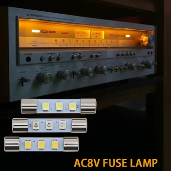 100xLED Audio Piloot lambipirnid AC8V Vintage Vastuvõtjad Sobib Pioneer SX, Marantz,Sansui,Keenwood ja Muud Stereo valgustus