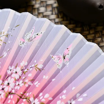 Vintage Stiilis Silk Kokkuklapitavad Fänn Hiina Jaapani Muster Kunst Käsitöö Kingitus Kodu Kaunistamiseks Kaunistused Tants Käsi Fänn