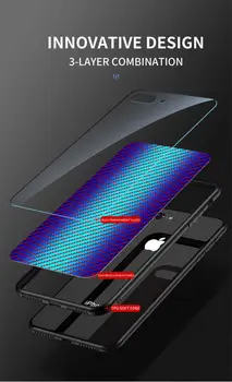 Eest Redmi Tähele, 8T Juhul Stiilne süsinikkiust muster karastatud klaasist Telefoni puhul Xiaomi Redmi Lisa 8 Pro Kate Raske Funda