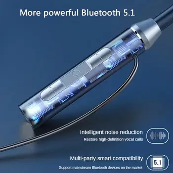 BT63 Traadita BluetoothV5.1+EDR, Kõrvaklapid Rippus Kaelas Bänd Ultra-kerge Peakomplekt Mikrofoni Müra Vähendamise Kiire Sidumine