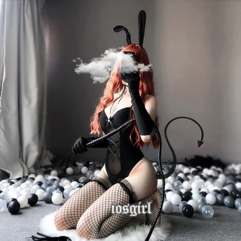 Jaapani Cosplay Seksikas Naistepesu Kostüümid Bunny Tüdruk Sobib Velvetist Seksikas Pidu Roleplay Pesu Kuuma Bodysuit Kurat Seksikas Kostüüm