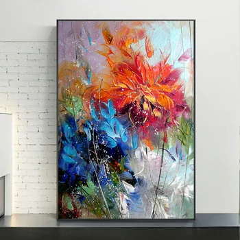 Abstraktne Akvarell Sinine, Oranž Lille Õli Lõuendil Maali Seinale Plakat Ja Printimine Kunsti Cuadros Kodus Ruumi Kaunistamiseks