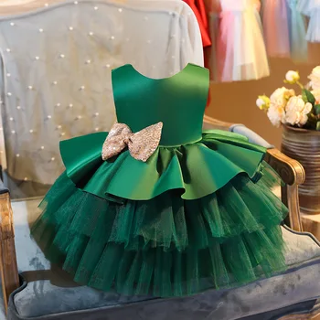 Beebi Riided 2021 Uus Tüdrukute Tutu Kook Seelik Tagasi Õõnes Kleit Tüdruk Printsess Kleit Baby One-Year-Old Kleit Pulm Kleit Vestidos