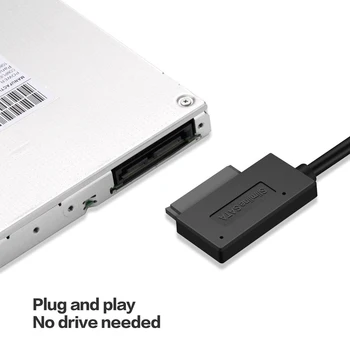 1TK USB 2.0 Mini Sata II 7+6 13Pin Adapter Sülearvuti, Sülearvuti CD/DVD ROM Kahe Drive Converter Kaabel Kruvid püsiv stiil