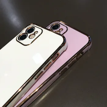 Tahke Katmine Sileda Pinna Telefon Case For iPhone 11 12 Pro X-XR, XS Max 7 8 Plus SE 2020 Candy Värvi Põrutuskindel Pehme TPU Kate