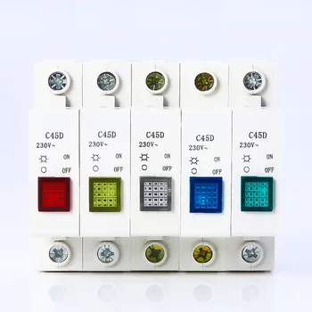 C45D din näitaja sinine punane roheline kollane 220V din tüüpi kaitselüliti näitavad valgussignaali lamp