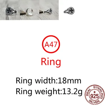 A47 925 sterling silver ring ehted retro isiksuse risti õõnes kuju punk mood stiil paar kuju kingitus sõpradele kuum