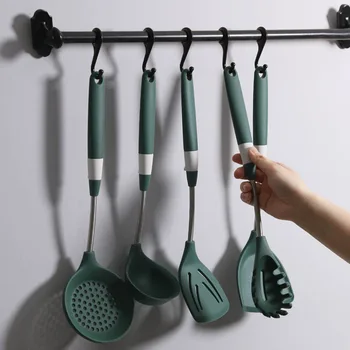 KOMPLEKT Silikoonist spaatel spaatliga kööginõud spaatliga set köök non-stick cooking lusikas supi lusikas toiduvalmistamis silikoon nõud ohutus