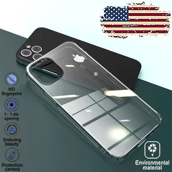 Ultra Õhuke Selge Silikoon Telefon Case For iPhone 11 12 Pro Max Mini Juhul iphone XR, XS X 7 8 6 S Plus 5 5S SE 2020 Pehme tagakaas