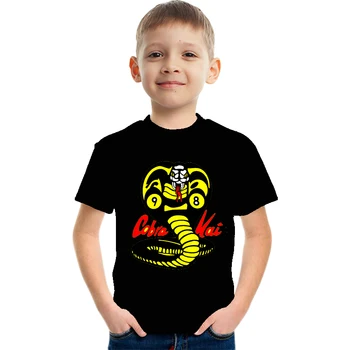Cobra KAI 3D Trükitud Teen T-Särk Poistele ja Tüdrukutele Cobra Lühikeste varrukatega Casual-Stiilis T-Särk Tänava Poisid vanuses 4-14