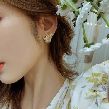 Korea Versioon Kõrvarõngad, Lihtne Ja Lahe Stiil, New Fashion Kõrvarõngad, kolmemõõtmeline Liblikas Crystal Naiste Kõrvarõngad
