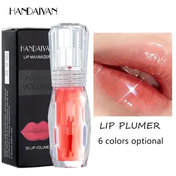 HANDAIYAN Looduslik huuleläige 3D Crystal Jelly Värv Niisutav Niisutav Lipgloss Vedelik Huulepulk Ilu Kosmeetika maquiagem
