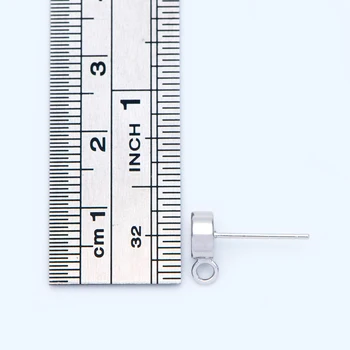 10tk Roodiumi pinnatud Messing Ear Stud Postitusi Aasa (GB-656-2)
