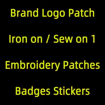 Raud Tähed Brändi Marque Logo Plaaster Riided Appliques Tikitud DIY Kohandatud Õmble Plaastrid Märgid Riided Kleebised