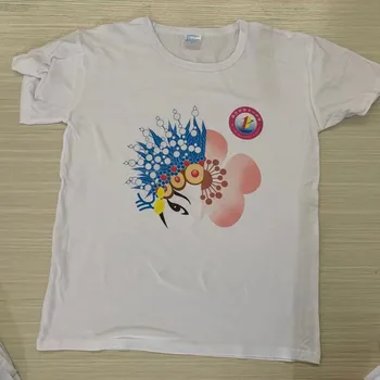 Klassikalise Pekingi Ooper Print Valge Tshirt Hiina Pekingi Ooperi naiste T-särk Hiina Stiilis Mood Vabaaja Tees Tops Camisetas