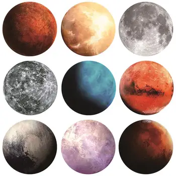 Arvuti Mäng Padi Non-slip Ring Mouse Pad Planeedi Seeria Matt Maa/Venus/Mars/Elavhõbe/Jupiter/Pluto/Vikerkaar Kuu/Black Moon