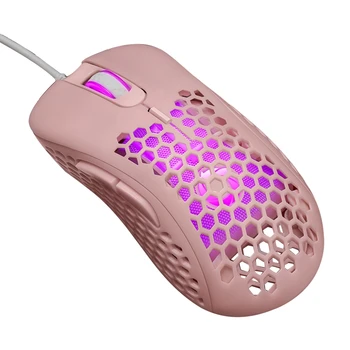 Õõnes Välja Kärgstruktuuri Gaming Mouse Optilise Sensoriga 6400 DPI Värviline RGB Backlit