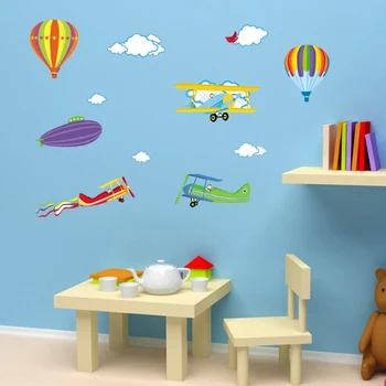 Armas hot air balloon seina kleebised lastele toad eemaldatav DIY peace lasteaed seina kleebised elutoa seina pildid