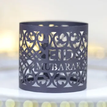 10tk/palju Eid Mubarak Decor Paber Salvrätiku Hoidja Kuld salvrätikuhoidja Ramadan Kaunistused Koju Islami Moslemi Partei Tabel Decor