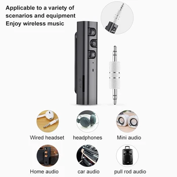 AUX Bluetooth-5.0-Vastuvõtja 3,5 mm APTX LL Adapter microsd TF/SD Kõrvaklappide Kõlari Muusika Juhtmeta Bluetooth Audio Receiver