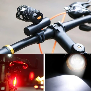 T6 LED MTB Taga+Esi-Set 15000LM Jalgratta Tulede Komplekt Bike Esitulede USB Laetav Esitulede Jalgrattasõit Lamp, Millel on Taillight