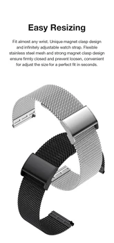 SANLEPUS Kiire Muutus Universaalne Võre, Roostevabast Terasest Watch Band Sport Smart Watch Rihm Smartwatch Bänd (22 mm)