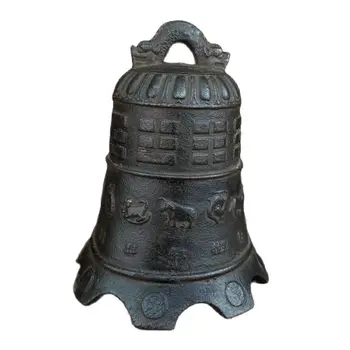 Erakogu Budismi Pronks Dragon Kwan-Yin Buddha Vintage Peace Bell Taiji Bagua Zodiac Kaunistused Meditatsiooni Ripats