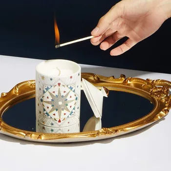 Uus stiil keraamika candelabros pulmad tabelis teenetemärgi Aroomiga küünal omanik kodus decore jar küünlad