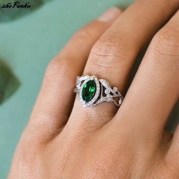 Vintage Võlu, Rõngad, Naiste Hõbedast Värvi Ehteid Tsirkoon Gemstone Sõrme Sõrmus Pulmad Engagement Ornament Hulgimüük