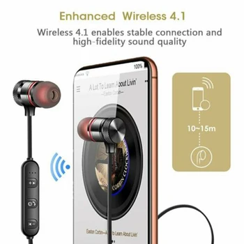 Kaasaskantav Bluetooth-compatib Kõrvaklapid Sport Jõusaal Kõrvaklapid Traadita Kaelus Stereo, Bass Kõrvaklapid Xiaomi Samsung, IPhone Jne