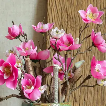 Uus Magnolia tehislilled Simulatsiooni Magnolia Võltsitud Lilled DIY Pulm Teenetemärgi Kodus Kimp Faux Lilled Filiaal