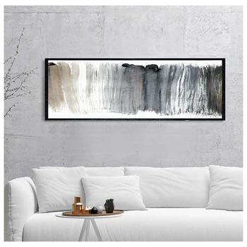 Abstraktne Panoraam Must ja Valge Lõuend Maalid Põhjamaade Plakat Pildid Seina Art Pilte elutoas Diivan Home Decor
