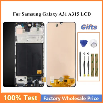Testitud Originaal LCD Ekraan Samsung Galaxy A31 A315Touch Digitizer Ekraan Asendamine + Raam + Tööriistad