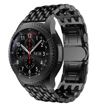 20 22mm Quick Release Full Steel Watchband Samsung Käik S2 /S3 Galaxy Watch 42 46 mm Wristbands Topelt Vajutage Nuppu Liblikas