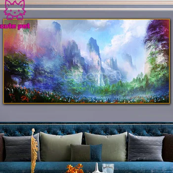 DIY Diamond Maali Hiina stiilis maastik Käsitöö Pildi Kive Kingitus 5D ristpistes Tikand müük Seina Art suured