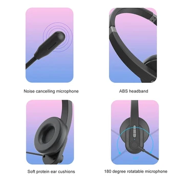 OY632 Bluetooth Kõrvaklapid Mikrofoniga Peakomplekt, Müra Tühistamises Peaga paigaldatud Kõrvaklappide Telefonid PC Kontor