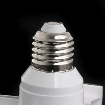 3 In 1 E27, Et 3E27 Baasi Pesa Splitter, LED Lamp Pirn Adapter Omanikule Valge