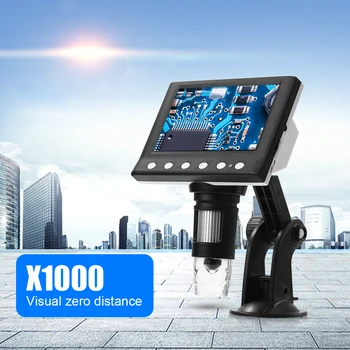 1000X Digitaalne Mikroskoop Elektroonilise 4.3 Tolline Ekraan, VGA Digital Microscope 8 LED Luup Tekstiili Vaata Telefoni Kontroll