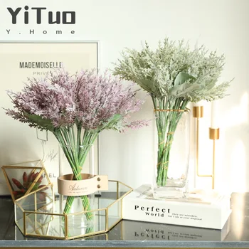YiTuo Muru Ja Cypress Jätab tehislilled Kodu Kaunistamiseks Põllumajandusettevõtte Lill Seina Taim Seina tehislilled MW56667