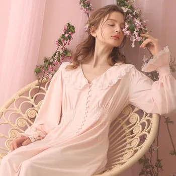 Naiste Sleepwear Kleit Pits Nightgowns Uhke Elegantne Sleepwear Printsess Kleit Naistele Pruutneitsi Pits Hommikumantlid Kõrge Kvaliteediga