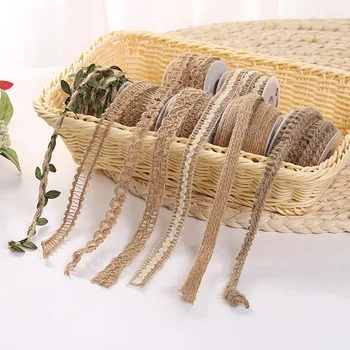 1tk kanep džuut trossi string DIY õmblemine makramee juhe pulm Jõulud peod rohelised lehed, kodutekstiili Kaunistamiseks käsitöö käsitöö
