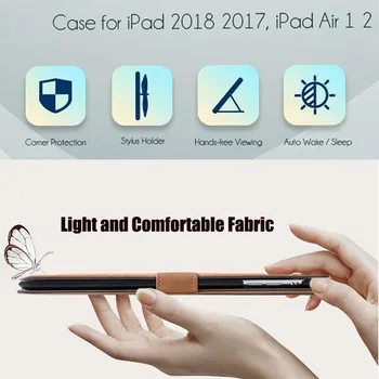Coolaxy Cover For iPad Õhu 1/2 Juhul Auto Wake Funktsiooni Puhul iPad 2018 2017 9.7 Nühkima PU Nahk Smart Case For iPad Air 2