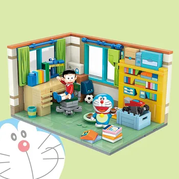 Uus Jaapani Klassikaline Koomiline TV Anime Doraemons Nobitas Nobis Tuba Ajal Masina Mudel Sõbrad Hoone Plokid, Tellised Laps Mänguasja Kingitus