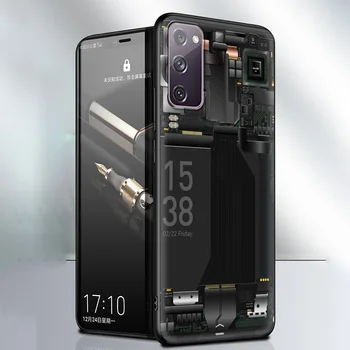 Trükkplaadi Pehme TPU Case for Samsung Galaxy S20 S21 Ultra S20 FE S10 Lite S10E S8 S9 Plus 5G Luksus Telefoni Coque